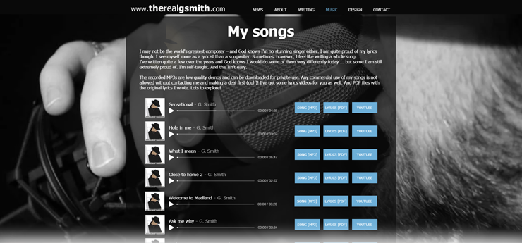 screenshot my songs