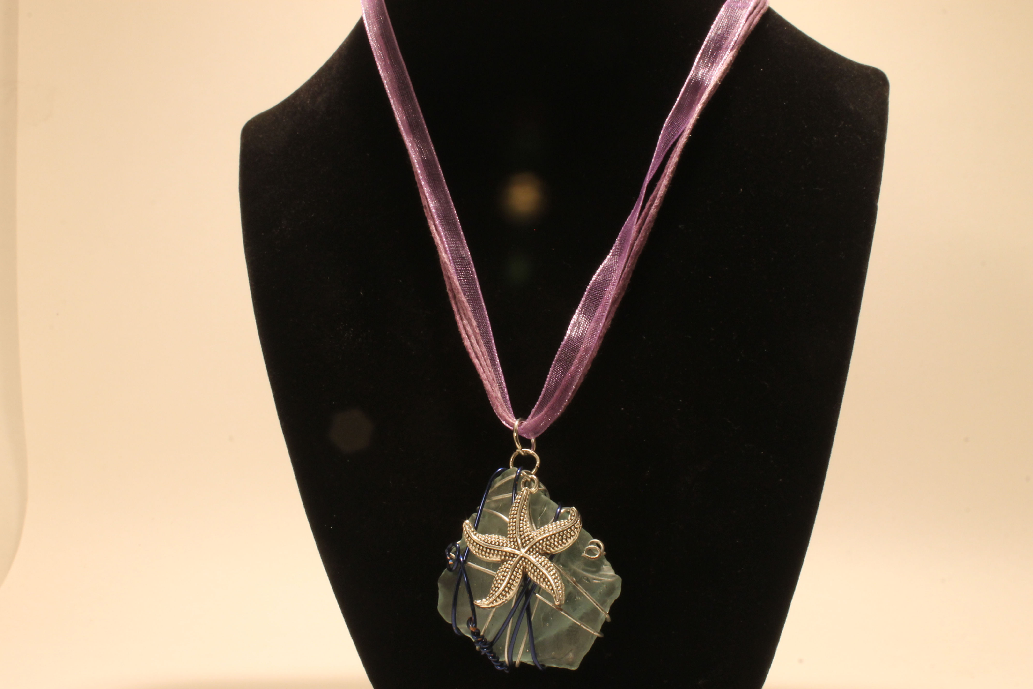 Sea Glass Large Starfish Necklace