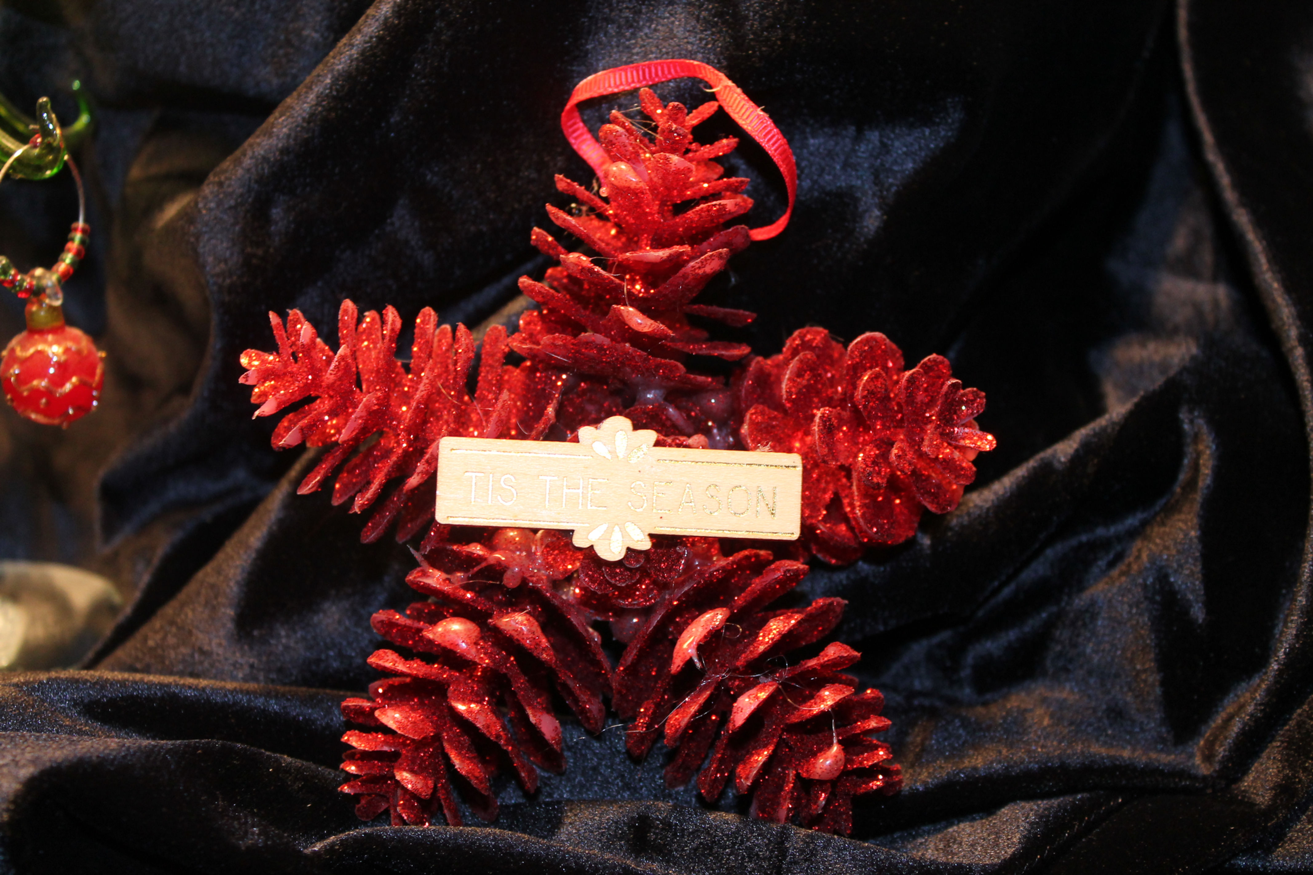 Red Pinecone Star Ornament