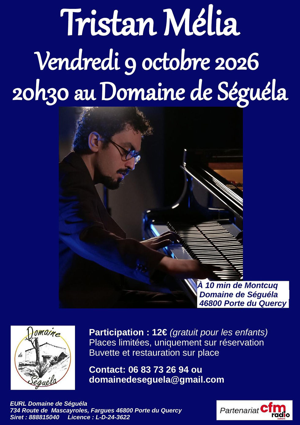 Concert Jazz avec Tristan Mélia
