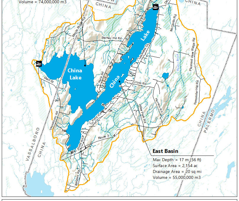 Figure 2. Base map of the China Lake watershed