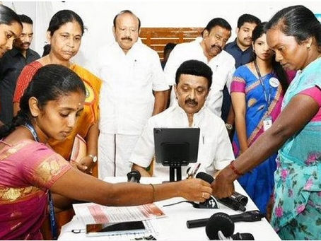 CM Stalin inaugurated registration for 'Kalaignar Mahalir Urimai Scheme' at govt event in Thoppur