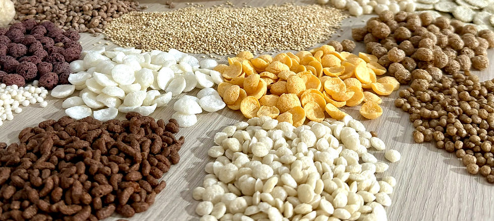 cereales andinos para el desayuno de arroz, maiz, quinua, y otros