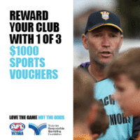 Sports voucher with people on the right side