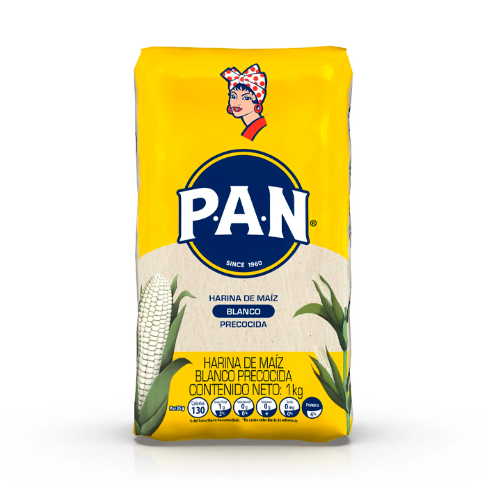 Corn flour Harina PAN (Harina de Maíz Blanco)