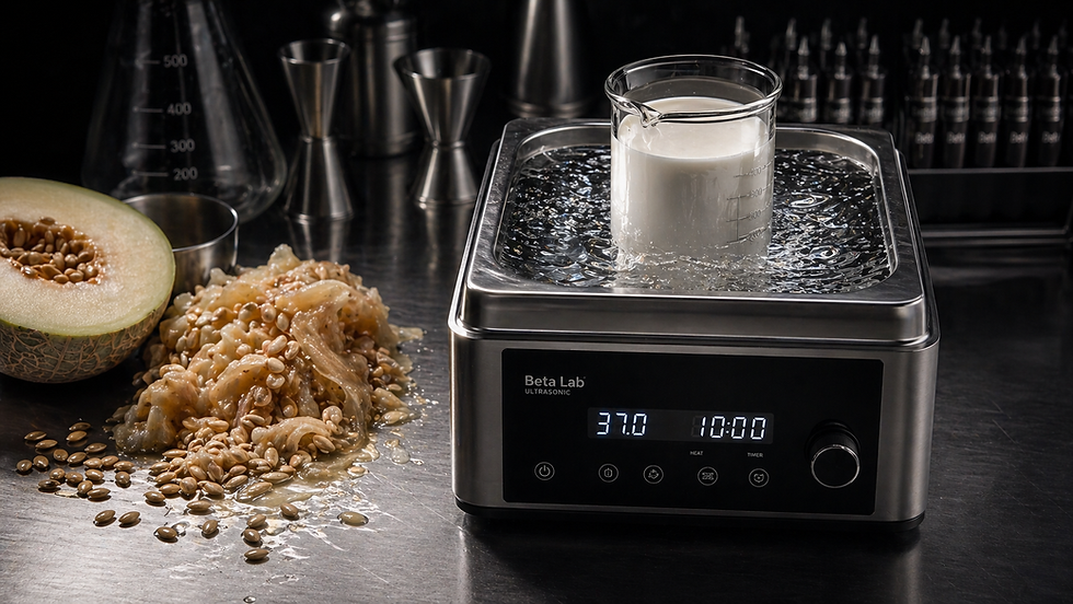 Cómo Hacer Leche de Melón con Ultrasonido: Mixología Científica Zero-Waste