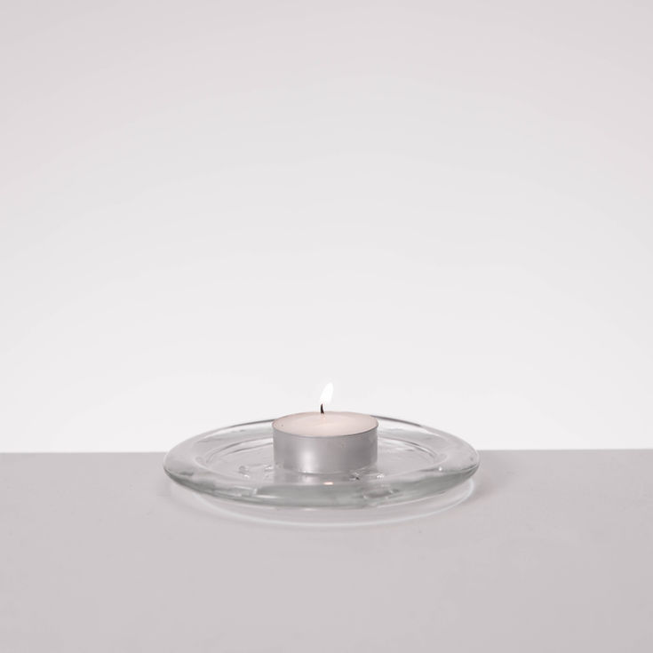 Tealight Candle on Candle Saucer