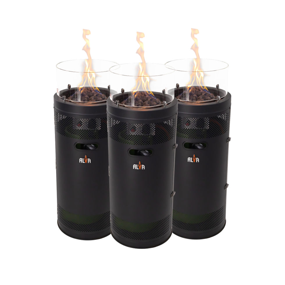 Gas Heater with Lava Stones Combo