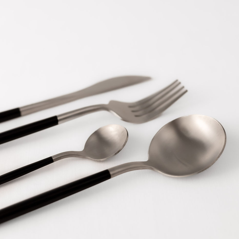 Black & Silver Cutlery