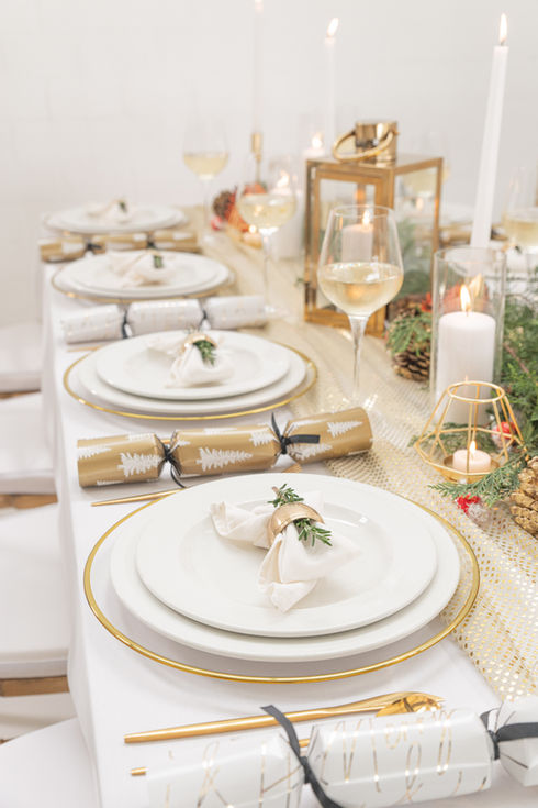 Gold Christmas Table Decor