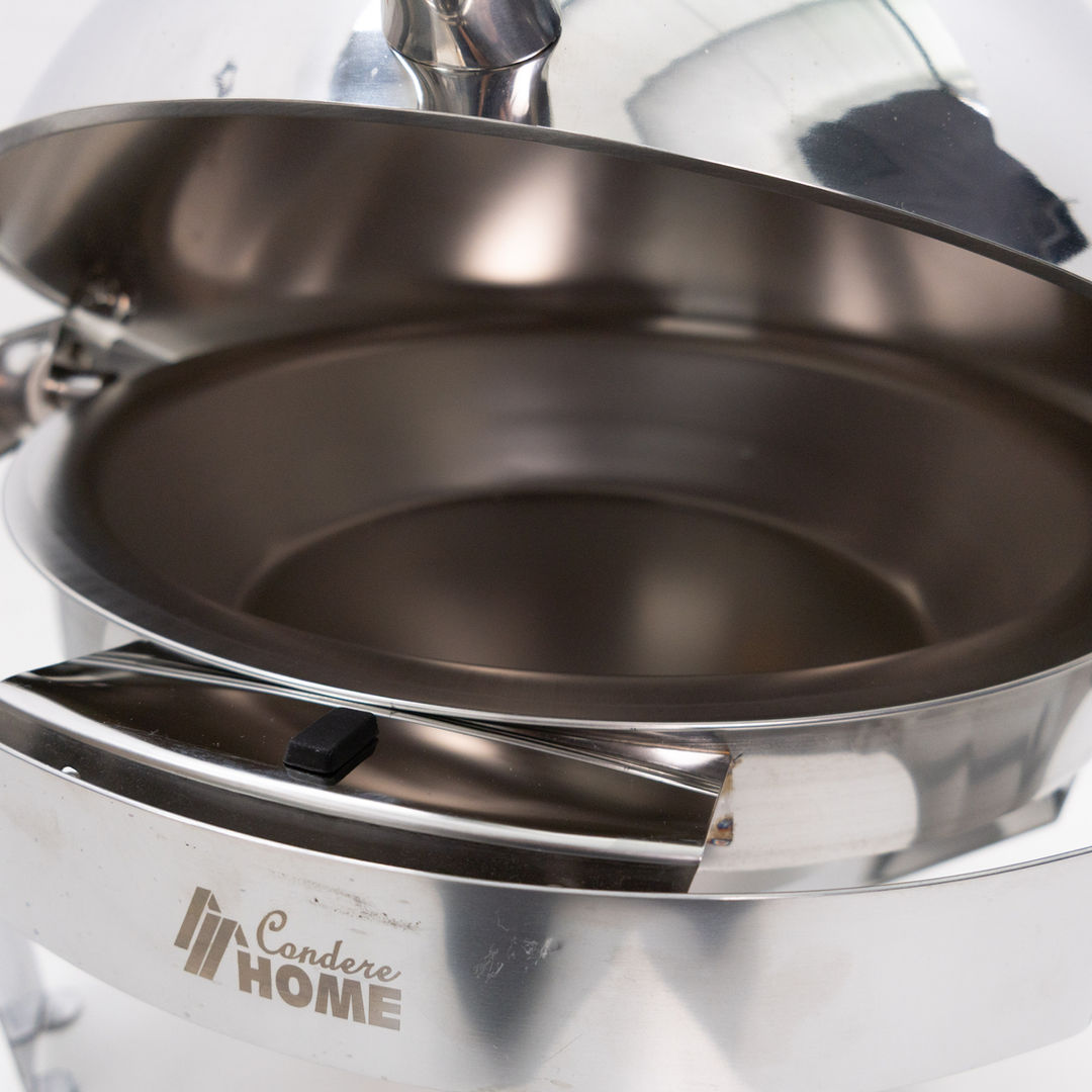 Silver Round Roll-Top Chafing Dish