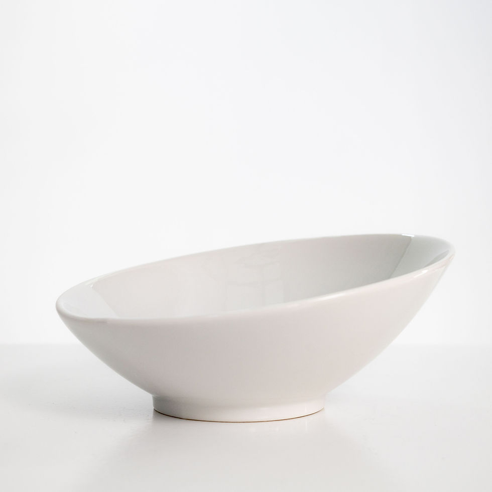 White Slanted Dessert Bowl