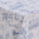 White Tablecloth with Blue Design