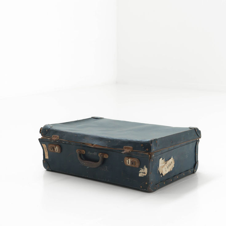 Dark Blue Vintage Suitcase