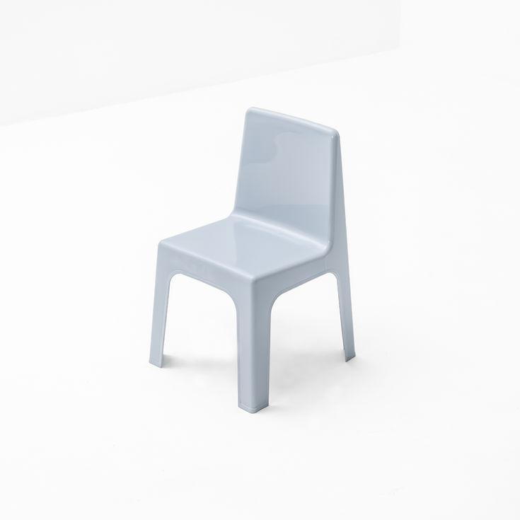 Pastel Grey Kiddies Plastic Chair