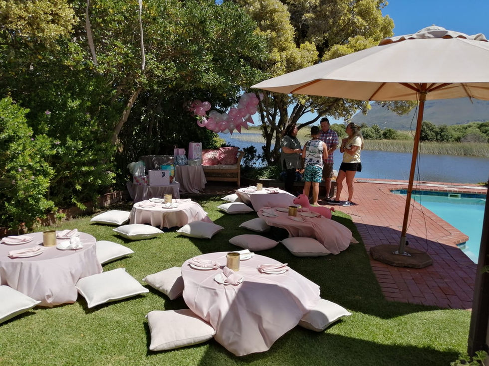 Round table cloth on table