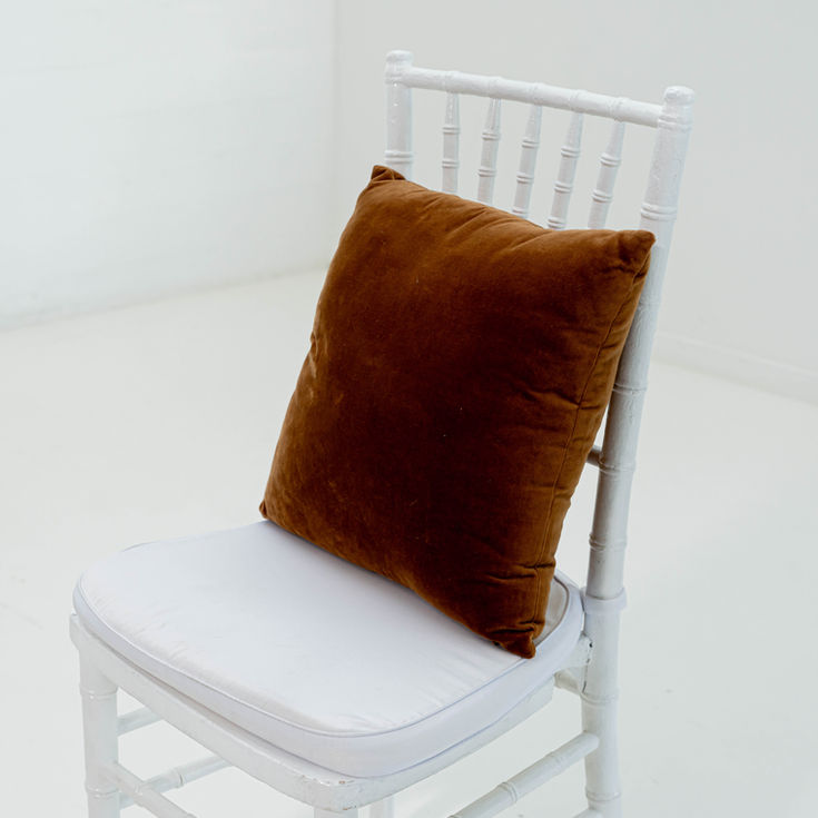 Scatter Cushion Velvet - Brown