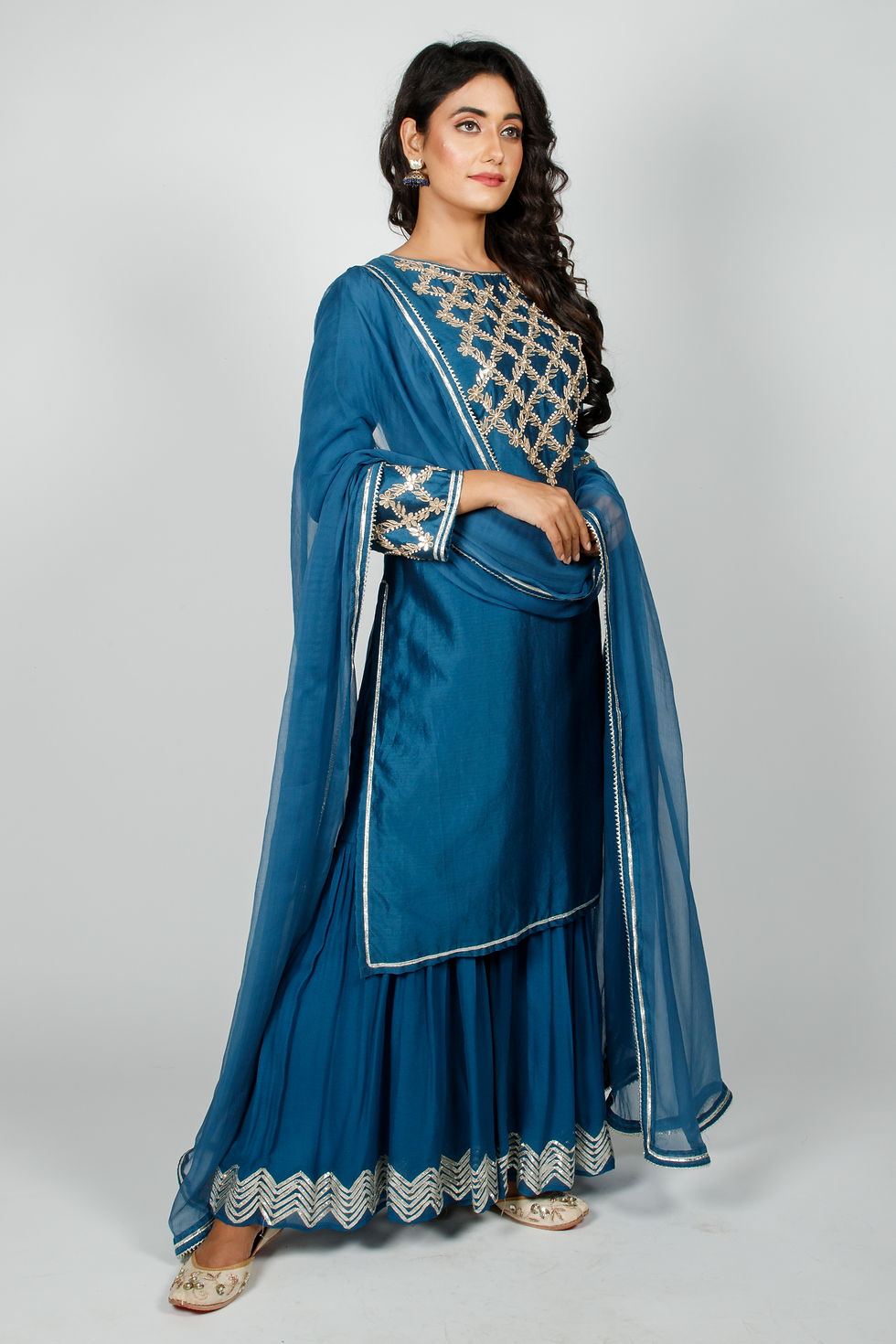 Thumbnail: Blue Silver Suit Set