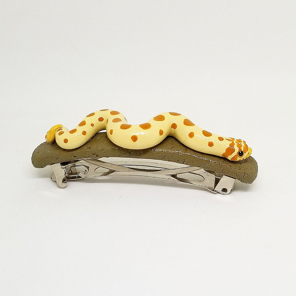 縮圖：Toffee Anaconda Hognose Hair Barrette