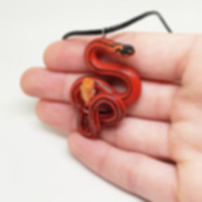 Red Striped Coral Snake Pendant