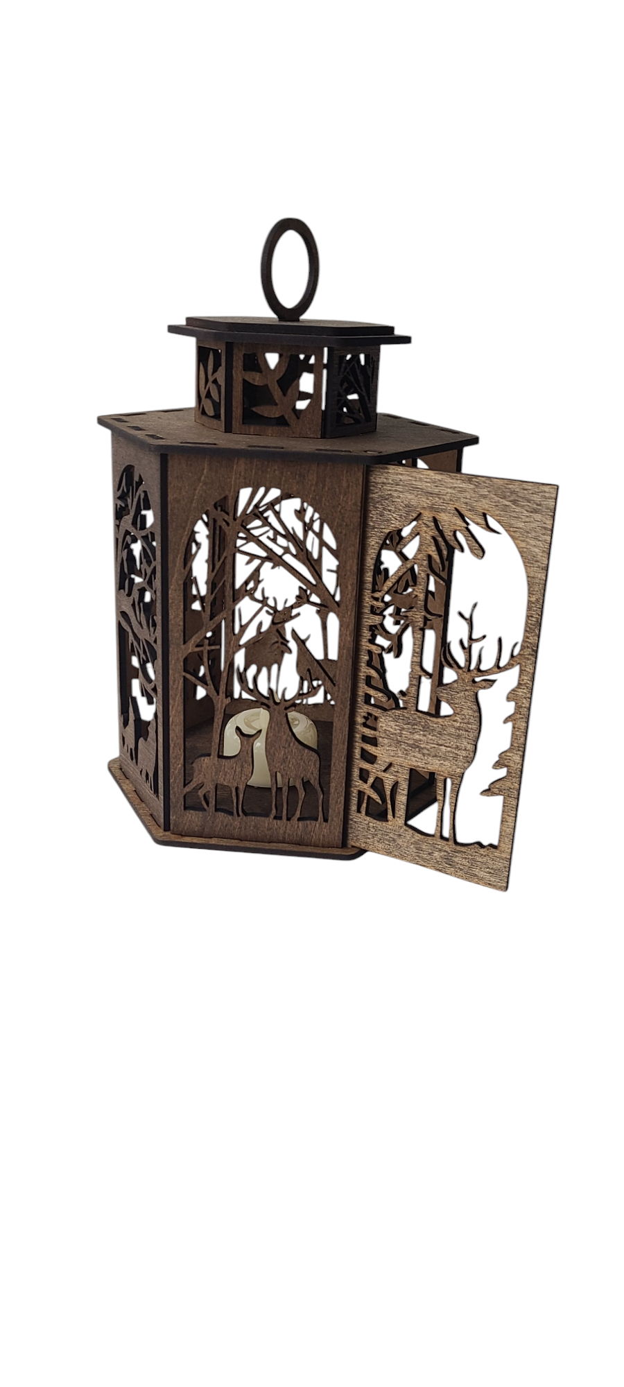 섬네일: Deer and Wolves Electric Candle Holder/Lantern