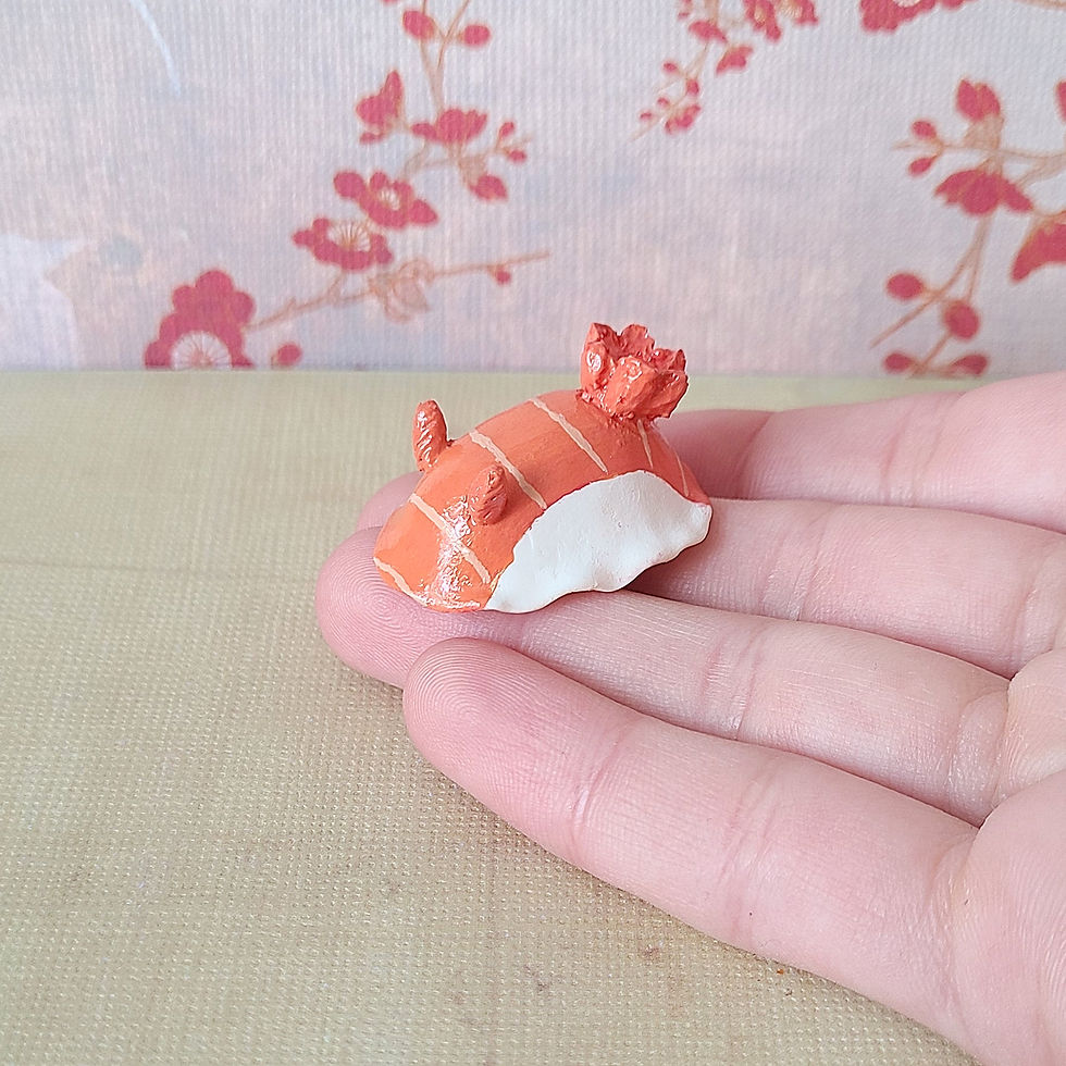 Küçük resim: Salmon Nigiri Sushi Sea Slug Figurine
