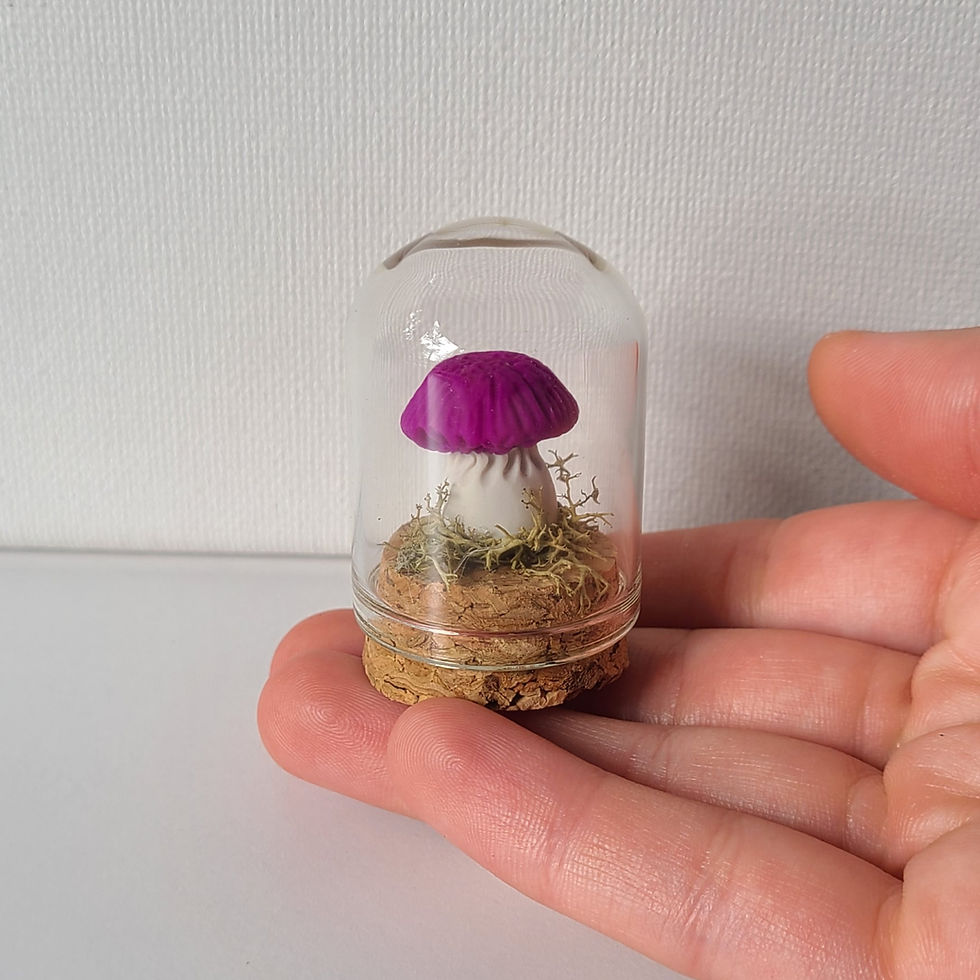 섬네일: Ridged Mushroom Glass Dome