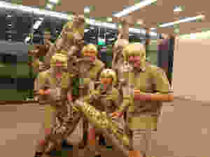 Members dressing up to represent their country.