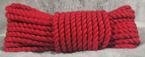 Raki Rope Red Jute Shibari Rope 10M(30') x 6mm(1/4