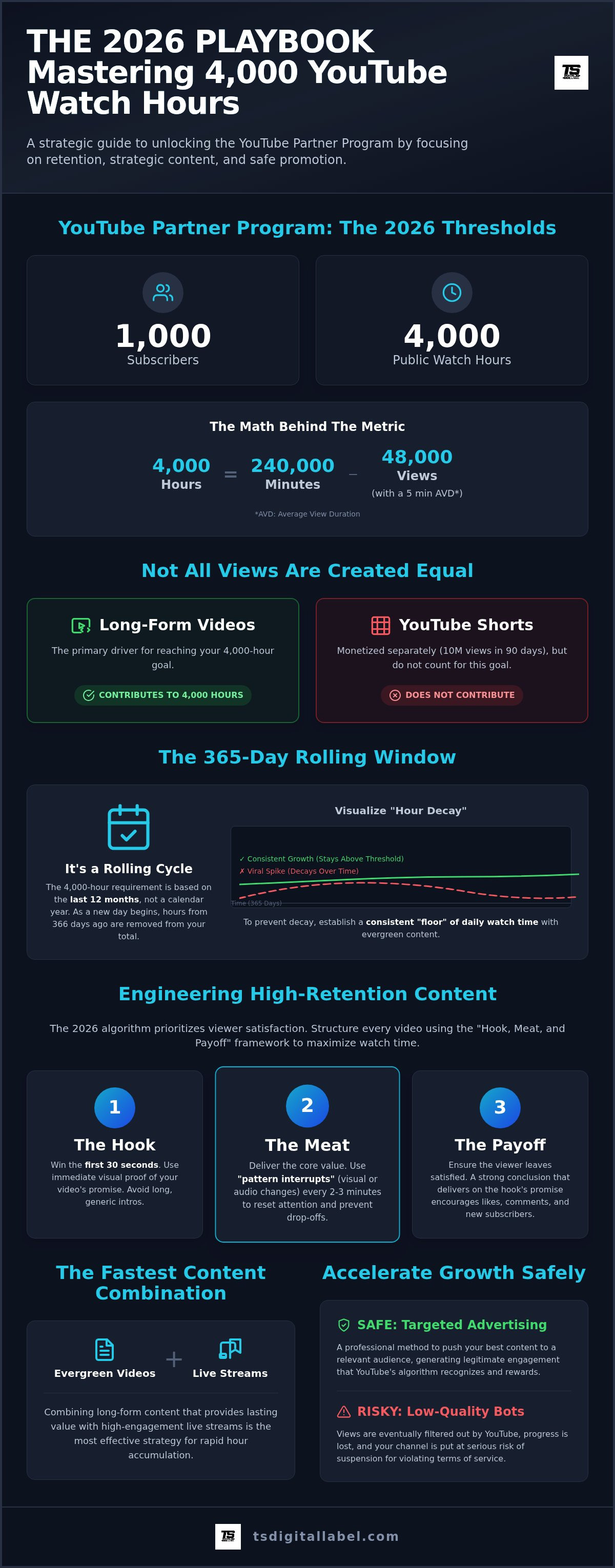 How to get 4000 watch hours on youtube