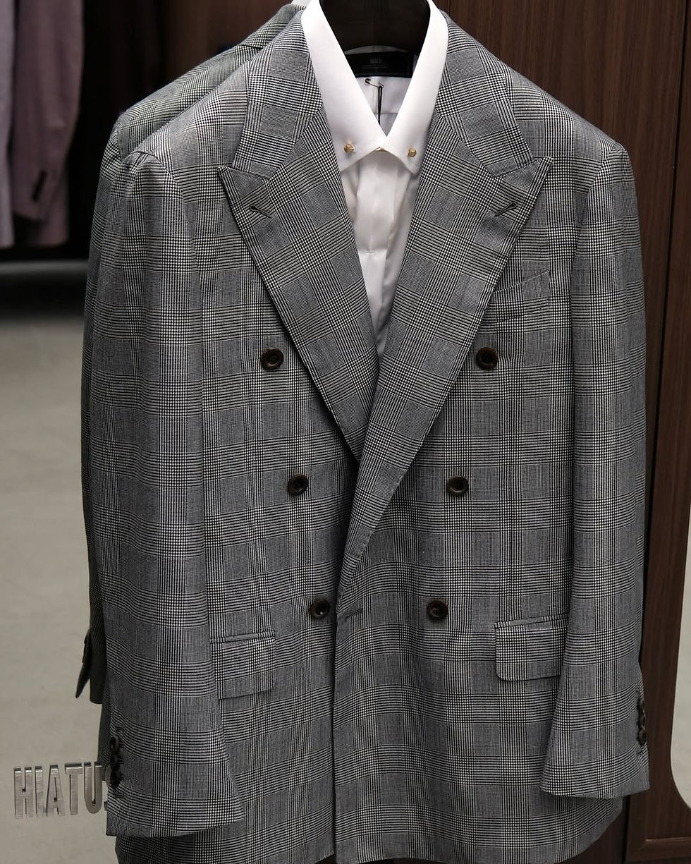 縮圖：Prince of Wales Check 6x1 Double Breasted Suit