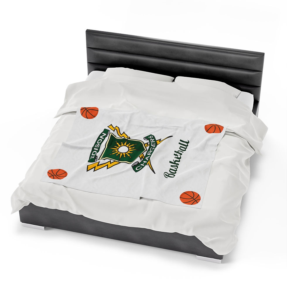 Thumbnail: Edison Basketball Plush Blanket