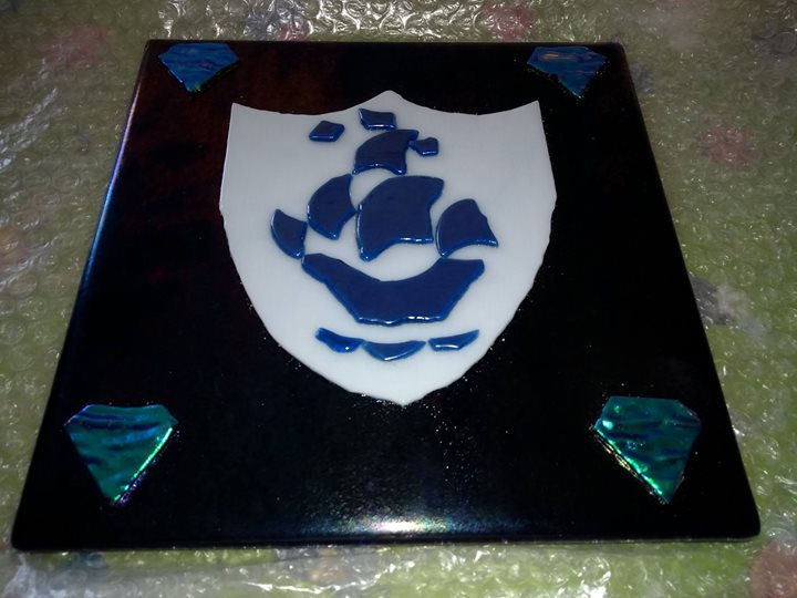 fused glass diamond blue peter