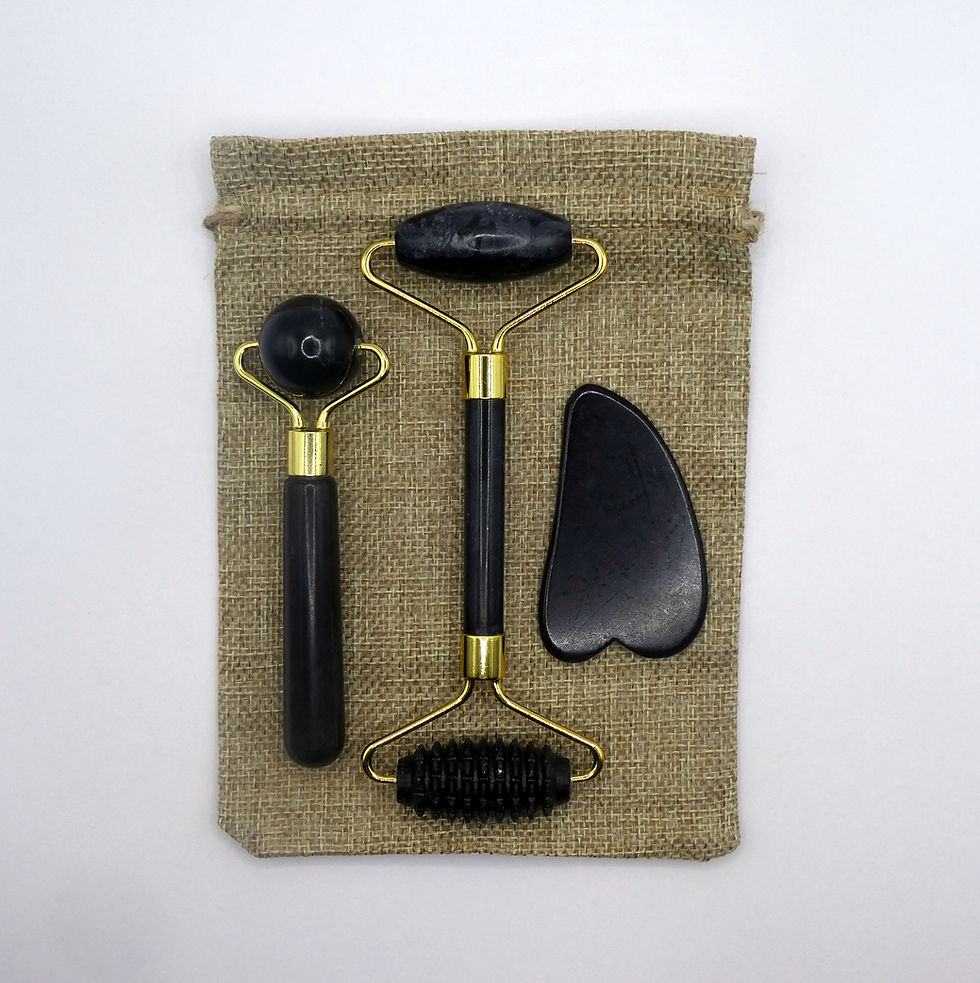 Miniaturbild: Gesichtsroller-Set, 3-teilig und Beutel