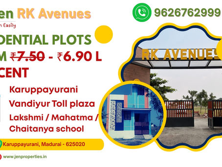 🏡 Madurai Plots for Sale in Karuppayurani – DTCP & RERA Approved | Jen RK Avenues