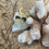Thumbnail: Olive Green and Glacier Dangly Sea Glass Earrings