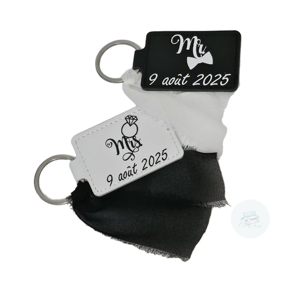 Miniature : Porte-clés en similicuir personnalisé