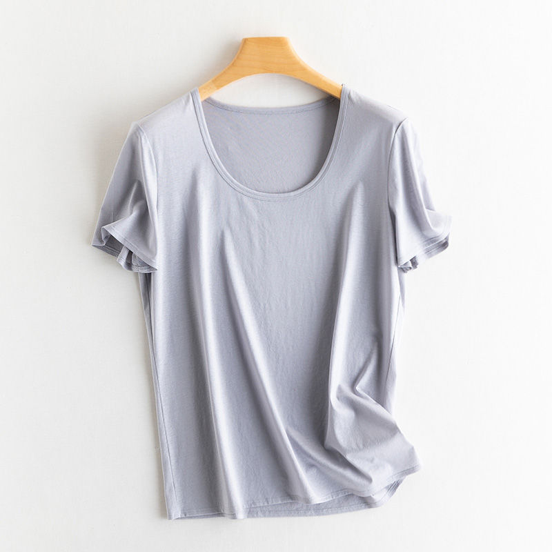 Thumbnail: V-Neck Silk Linen Cotton Tee