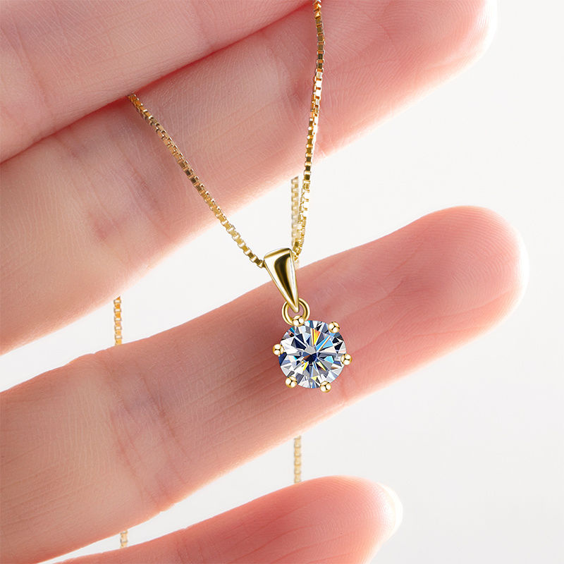 Thumbnail: Bridal Moissanite Pendant Necklace
