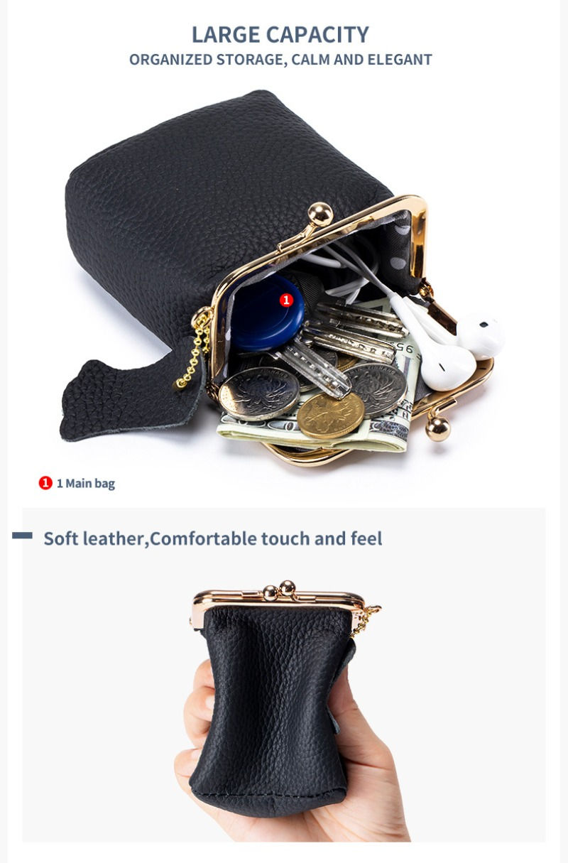 Thumbnail: Genuine Leather Mini Coin Pouch