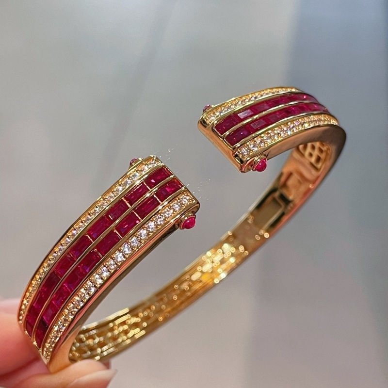 Ruby Pavé Open Bangle