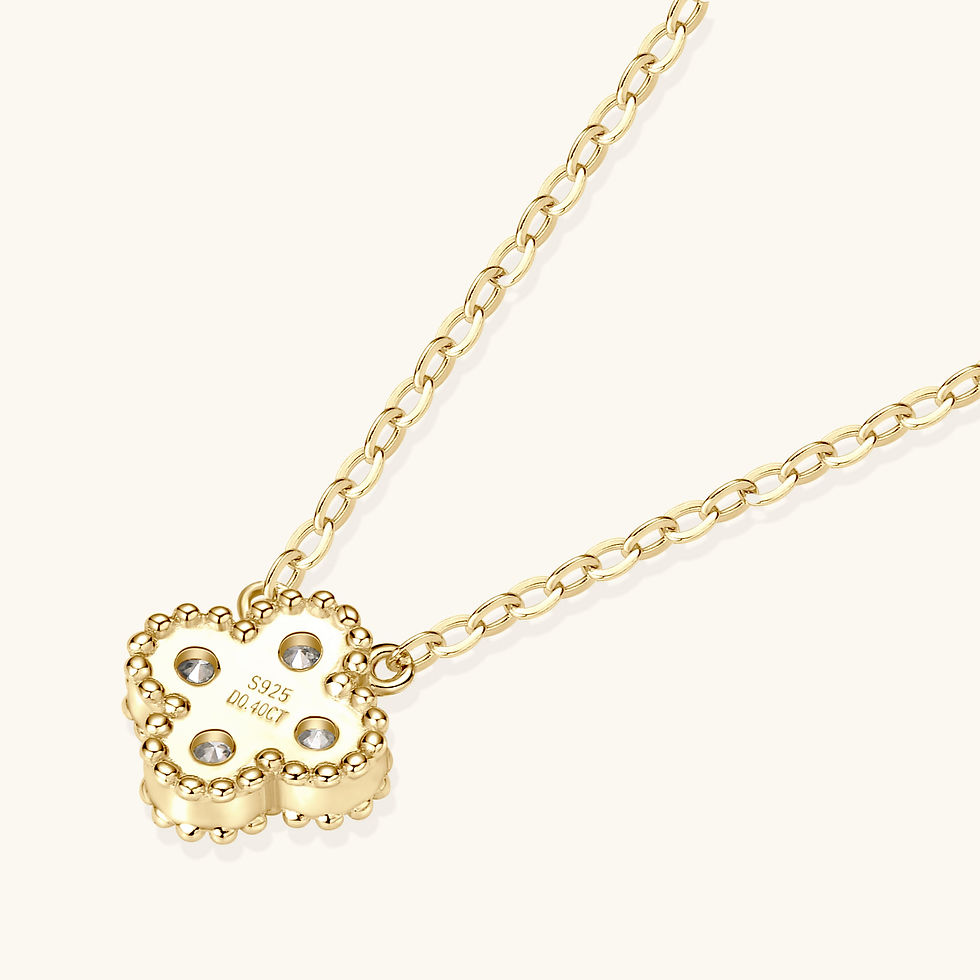 Thumbnail: Clover Moissanite Pendant Necklace
