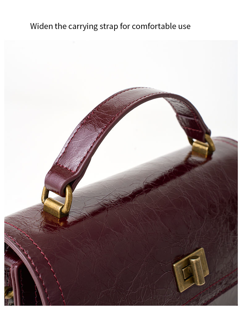 Thumbnail: Retro Cowhide Crossbody Handbag
