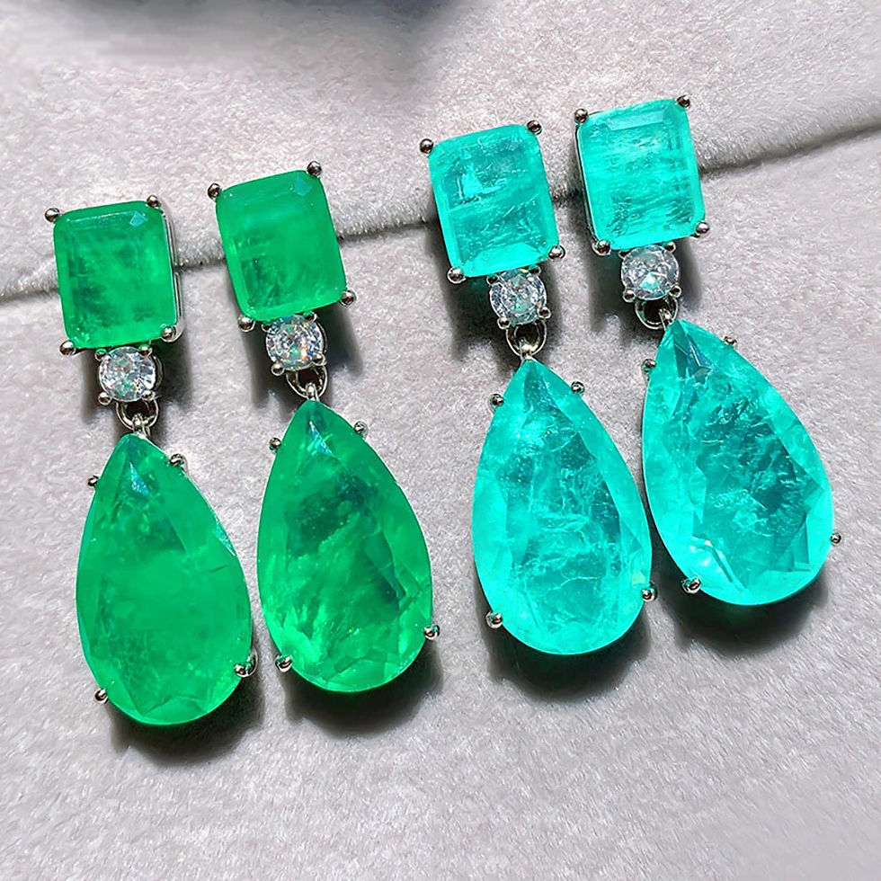 Thumbnail: Paraiba Tourmaline Style Drop Earrings