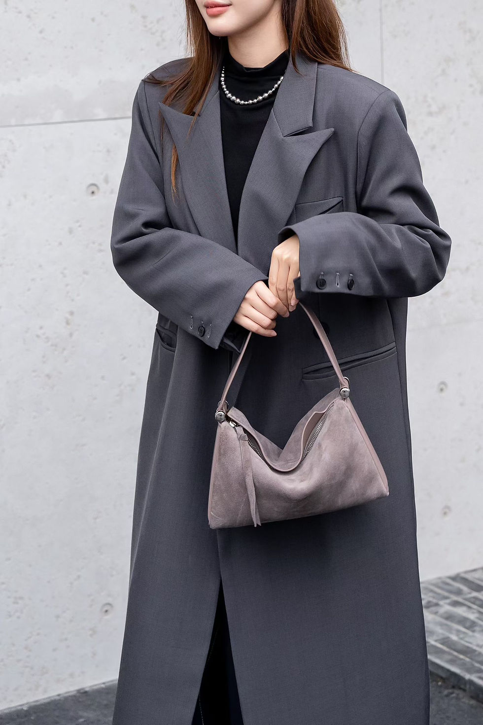 Thumbnail: Genuine Leather Shoulder Tote Bag