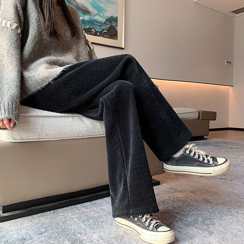 Thumbnail: Fleece Wide Leg Winter Trousers