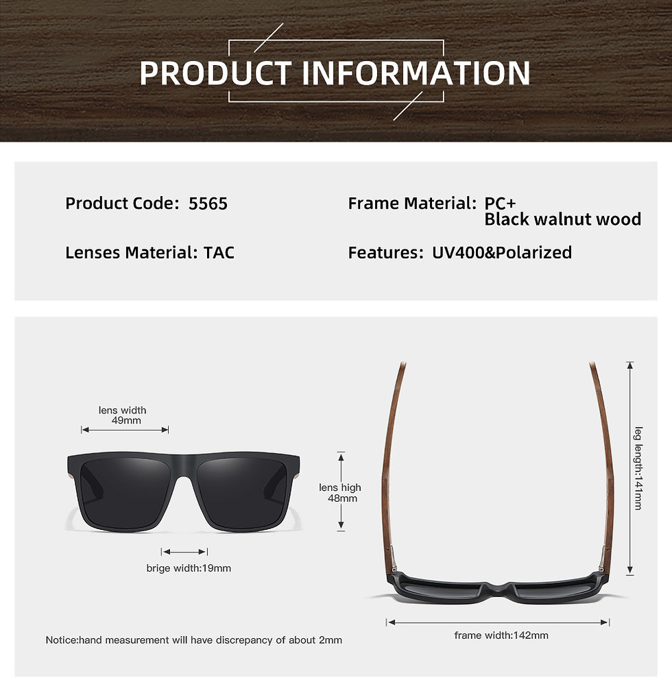 Thumbnail: Wood Frame Polarized Sunglasses
