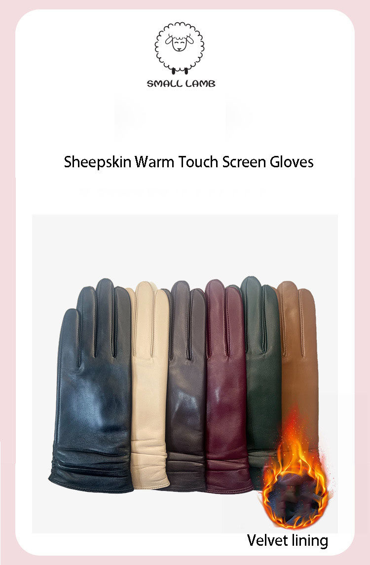 Thumbnail: Sheepskin Touchscreen Winter Gloves
