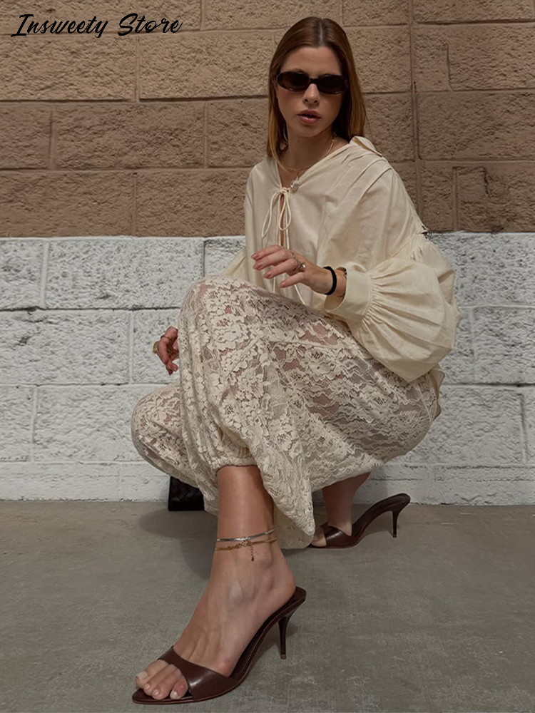 Thumbnail: Lace Detail Lounge Trousers