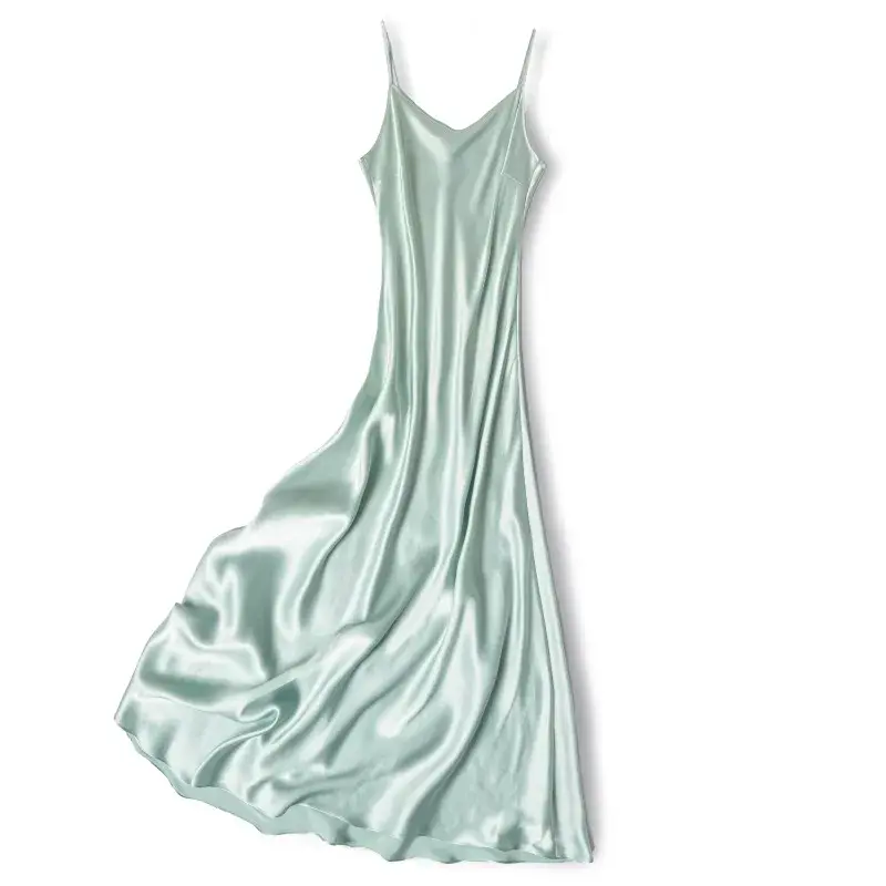 Thumbnail: Mulberry Silk Satin Slip Maxi Dress
